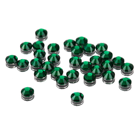 Скляні стрази для нігтів SS10 Emerald, приблизно 50 шт.