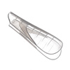 Combo de moldes de silicona de doble forma para manicura francesa «smile line», 12 unidades