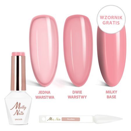 Esmalte híbrido LED/UV Gel Polish Business Class n.º 311 Nude Blazer de MollyNails, sin HEMA ni Di-HEMA, 8 g + muestrario de tonos nude GRATIS