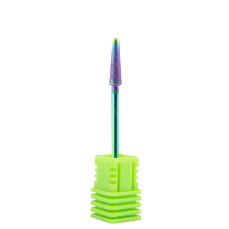 Unicorn rainbow diamond bur, rounded cone, green, No. 7