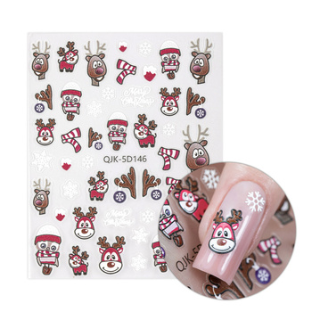 Різдвяні самоклейні наклейки для нігтів Molly Nails QJK- 5D146