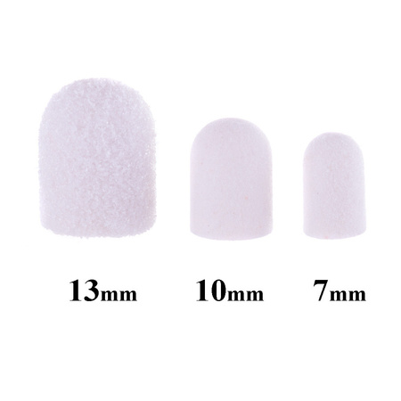 Cappucci per pedicure 13 mm grana 240 100 pz ABS Podo AlleMed Bianco White