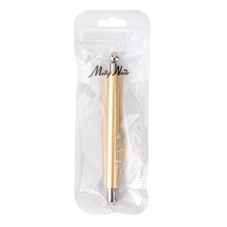 Imán magnetizador para «ojo de gato» (cat eye) de doble cara con bola de Molly Nails, dorado