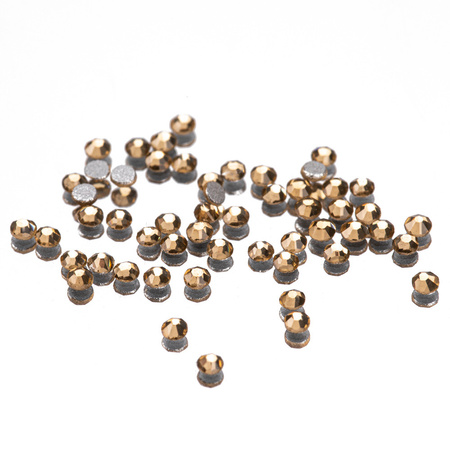 SS3 Light Topaz glass nail rhinestones, approx. 50 pcs.