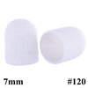 Capuchons pour pédicure 7 mm, grain 120, 100 pièces Fabric Podo AlleMed Blanc White