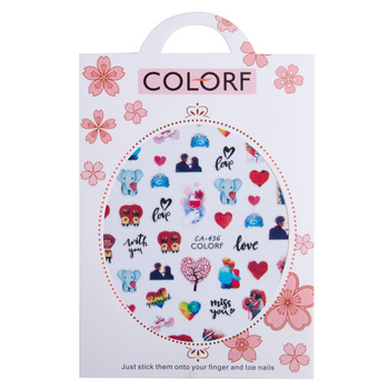 Thin self-adhesive Valentine's Day nail stickers CA-436