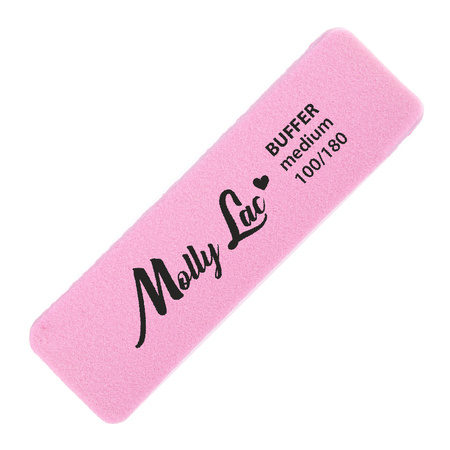 Discos de pulido de doble cara Buffer mini anchos Medium 100/180 rosa MollyLac, 5 unidades