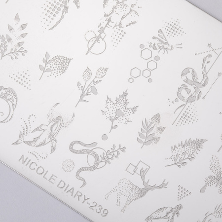 Stamp plate with Nicole Diary patterns No. 239
