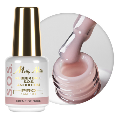 Rubber base flexible nails manicure pedicure for decorations S.O.S. Antidote Pro Salon Molly Nails Creme de Nude 15g