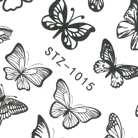 Adhesivos de agua para uñas con motivos de mariposas STZ-1015