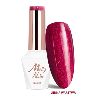 Smalto ibrido LED/UV Gel Polish La Vie en Rouge n. 324 Shimmering Lips MollyNails senza HEMA/Di-HEMA 8 g