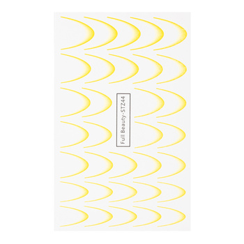 Gradient water decals for nails/ French/ Ombre/French smile line 33 pcs light yellow STZ44