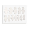 Lot de 12 moules en silicone double forme pour manucure française MollyLac, forme amande courte