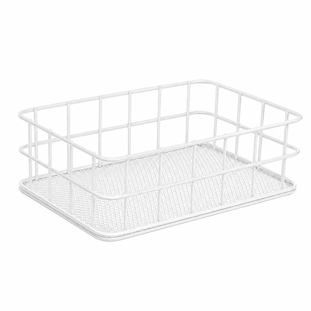 Panier de rangement métallique blanc n° 3