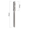 Tige de support en acier pour capuchons abrasifs de 38 mm, argentée, avec dentelures