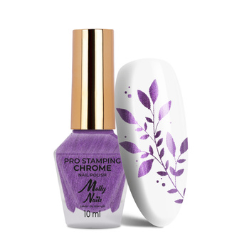Smalto per stencil e stamping Molly Nails PRO Stamping Chrome viola 10 ml