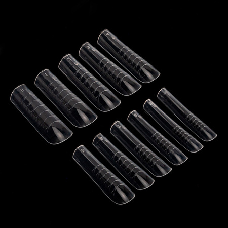 Górne formy dual do budowy paznokci z podziałką Molly Nails kwadrat 120 szt
