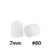 Pedicure caps 7 mm, grit 80, 10 pcs Fabric Podo AlleMed White