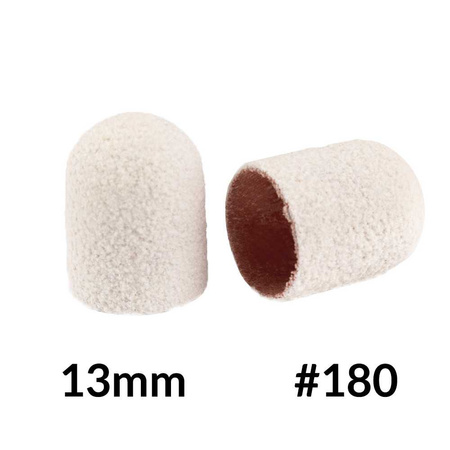 Pedicure-Kappen 13 mm, Körnung 180, 10 Stück, Fabric Podo AlleMed, Weiß