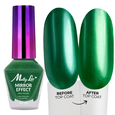 Vernis classique MollyLac Mirror, effet miroir/métallisé, n° 01, 10 ml