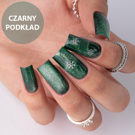 Lakier hybrydowy Molly Nails Neon Flashy Cat Eye HEMA Free 8g Nr 177
