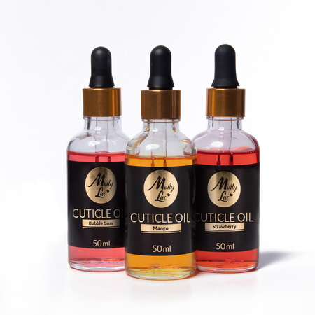 Cuticle and nail oil with dropper, bubble gum scent, MollyLac 50ml