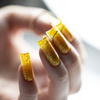 Top colorido sin necesidad de limpiar Crystal Glass Molly Nails Yellow, sin HEMA ni Di-HEMA, 10 g