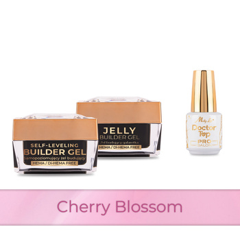 Molly Nails PRO MATCH SYSTEM 2+1 Cherry Blossom : 2 gels de construction + Doctor Top 15 g
