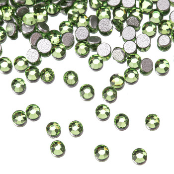 Скляні стрази для нігтів SS3 Peridot, приблизно 50 шт.