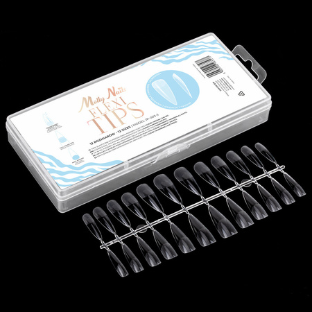 Tips pour une extension rapide des ongles Flexi Tips Molly Nails, forme amande, 240 pièces