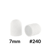 Pedicure caps 7 mm, 240 grit, 10 pcs Fabric Podo AlleMed White