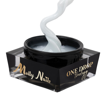 Gel de construction thixotrope Molly Nails One Drop Tixology Silky White 15 g