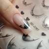 Selbstklebende 5D-Nagelaufkleber / French / Französische Smile-Linie, 20 Stück, schwarz, SD-2287