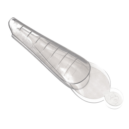 Lot de 12 moules en silicone double forme pour manucure française à pointe longue
