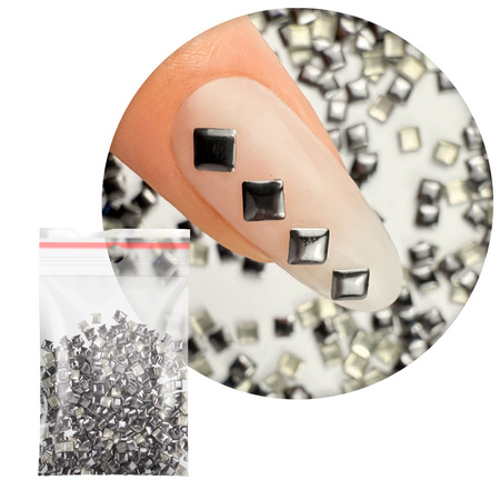 ShinePins – glatte Nieten, Glitzersteine, Nagelverzierungen, quadratisch, groß, NTN Premium Nr. 14, 5 g