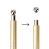 Magnetisierer für Cat-Eye-Nägel, doppelseitig, mit Kugel von Molly Nails, goldfarben