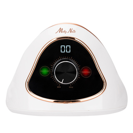 Máquina para uñas Molly Nails de 68 W para manicura y pedicura, en blanco y dorado, modelo M15, 45 000 rpm