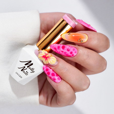 Blooming Gel MollyNails: gel para decoraciones en húmedo, sin HEMA ni Di-HEMA, 10 g