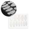 Combo de moldes de silicona de doble forma para manicura francesa MollyLac, forma de almendra corta, 12 unidades