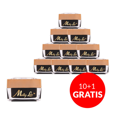 10 + 1 gratis: Pasta para decoraciones Nail Art ProArt Paste MollyLac Neon Pink sin HEMA/Di-HEMA, 5 g