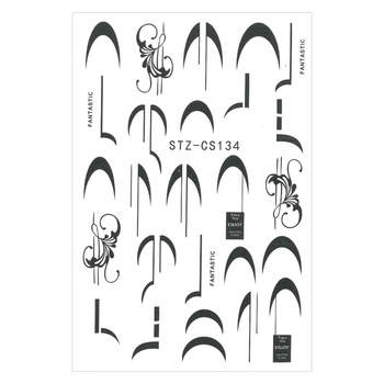 Autocollants pour ongles fins et géométriques STZ-CS134