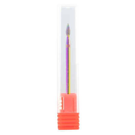 Fraise diamantée Unicorn arc-en-ciel en forme de larme mini n° 26