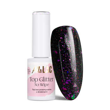 AlleLac Aurora HEMA/Di-HEMA-Free No-Wipe Top Glitter, 7 g