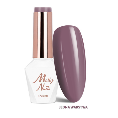 LED/UV Gel Polish Business Class No. 317 Deep Taupe by MollyNails, HEMA/Di-HEMA-Free, 8g