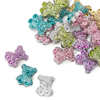 3D Molly Nails teddy bear nail decorations, mixed colors, 20 pcs