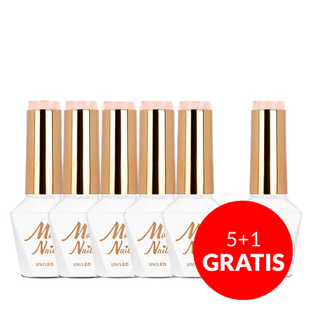 5+1 free Molly Nails Yoghurt Milky Muffin HEMA/Di-HEMA Free hybrid nail polish 8g No. 126