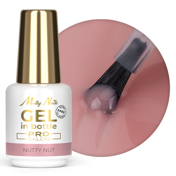 Gel de construction en flacon avec pinceau Gel in Bottle Molly Nails Pro Salon Nutty Nut sans HEMA/Di-HEMA 15 g