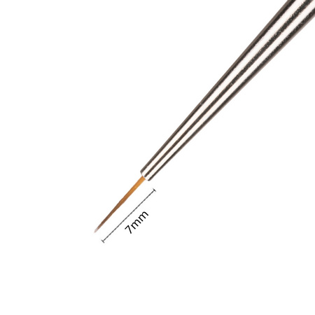 Brush for decorating gel paint hybrid gel Line Art bristle length 7mm 4U Monika Mielniczuk