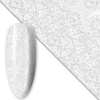 Feuille de transfert pour ongles 80 cm, blanche, n° 18