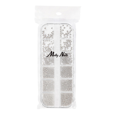 Schmuckkästchen mit Molly Nails-Verzierungen, silberfarben, 1000 Stück